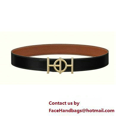 Hermes Ulysse belt buckle & Reversible leather strap 38 mm 07 2023